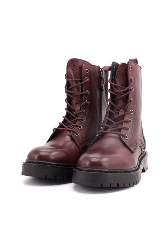 GEOX CDR Stivaletto Anfibio Donna Bordeaux D26QQD00043C7005 - Sandrini Calzature e Abbigliamento