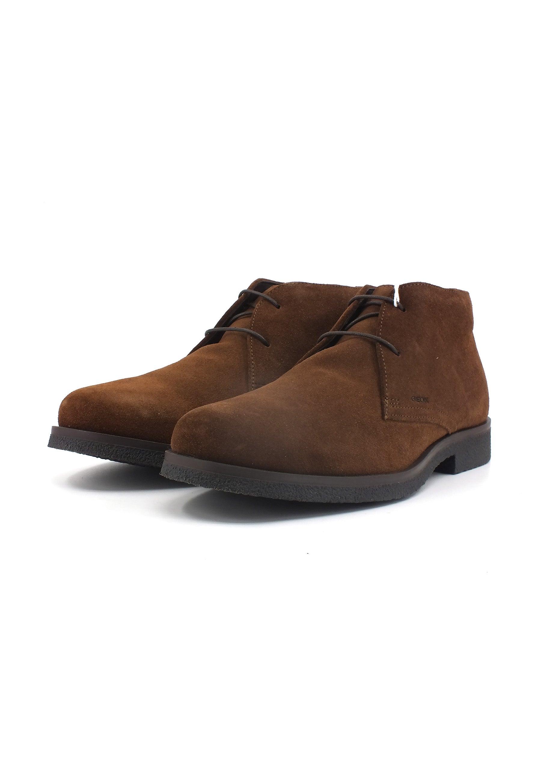 GEOX Claudio Stivaletto Stile Clark Uomo Brown Cotto U0458A00022C6003 - Sandrini Calzature e Abbigliamento
