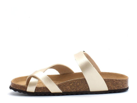 GEOX D Brionia Ciabatta Fibbie Light Gold D02LSD000BNC2012 - Sandrini Calzature e Abbigliamento