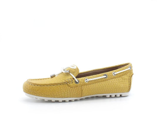 GEOX Mocassino Fiocco Leelyan Giallo Bianco - Sandrini Calzature e Abbigliamento