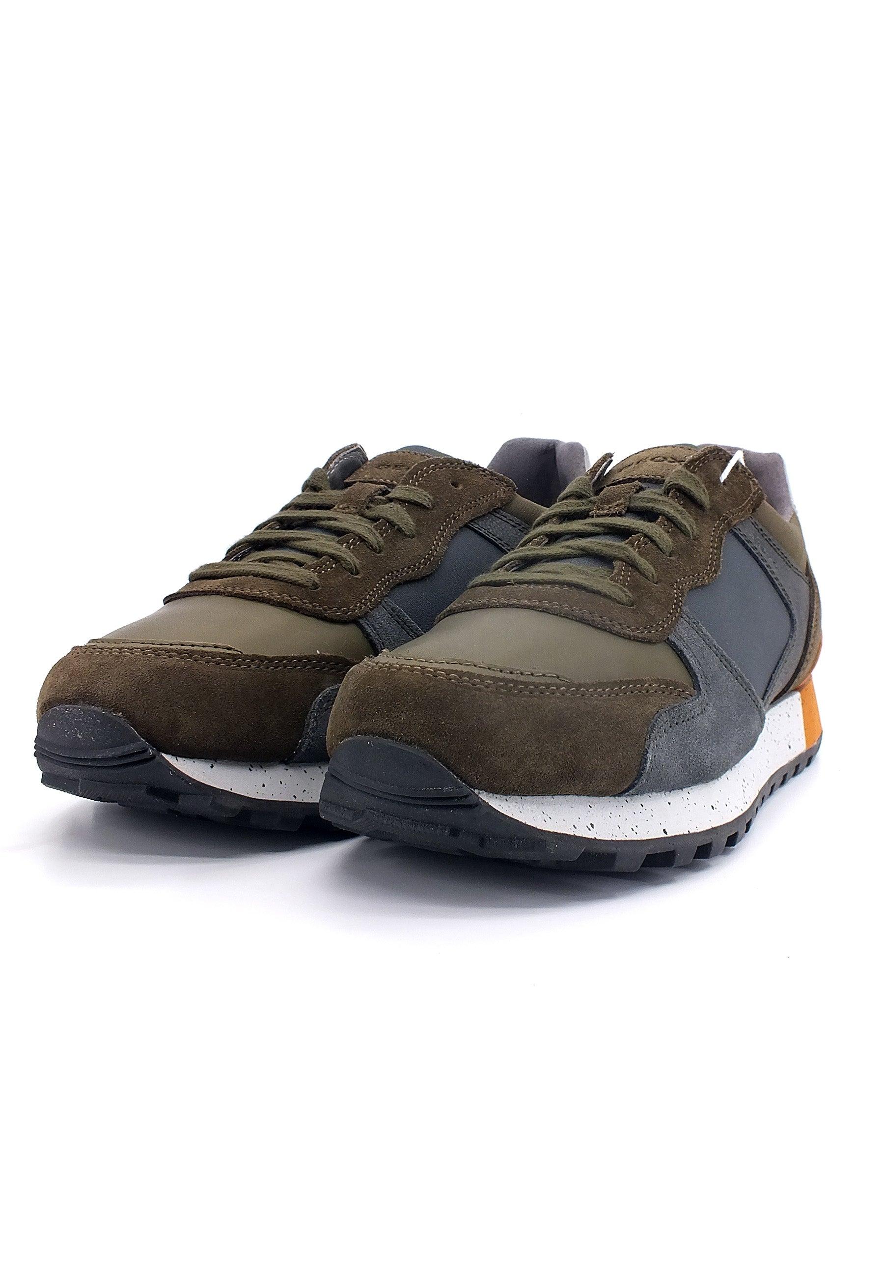GEOX Ponente Sneaker Uomo Dark Olive Anthracite U26CPA02011C3K9A - Sandrini Calzature e Abbigliamento