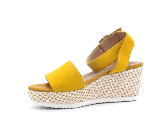 GEOX Sandalo Zeppa Lipare Dark Yellow Giallo - Sandrini Calzature e Abbigliamento