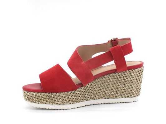 GEOX Sandalo Zeppa Lipari Red Rosso - Sandrini Calzature e Abbigliamento