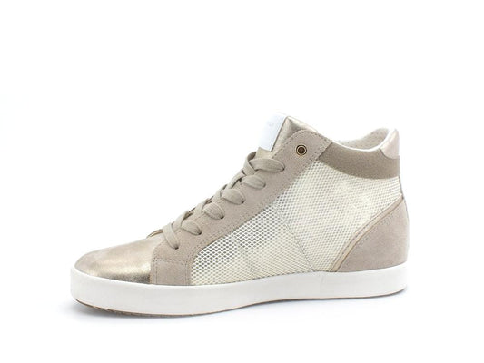 GEOX Sneaker Hi Metal Blombiee Oro - Sandrini Calzature e Abbigliamento