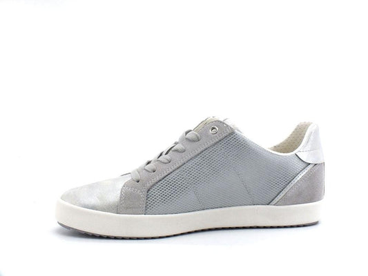 GEOX Sneaker Met Syn Metal Grigio - Sandrini Calzature e Abbigliamento
