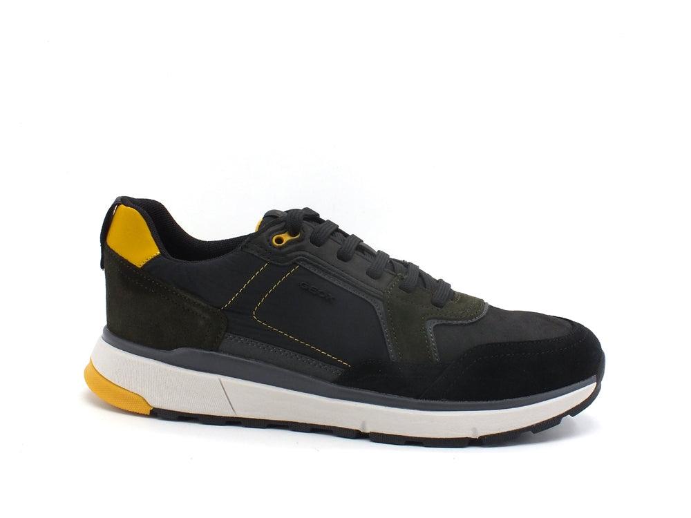 GEOX Sneaker Running Black Dark Yellow U16DQA022FUC9241 - Sandrini Calzature e Abbigliamento