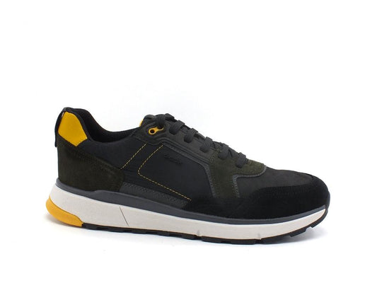 GEOX Sneaker Running Black Dark Yellow U16DQA022FUC9241 - Sandrini Calzature e Abbigliamento