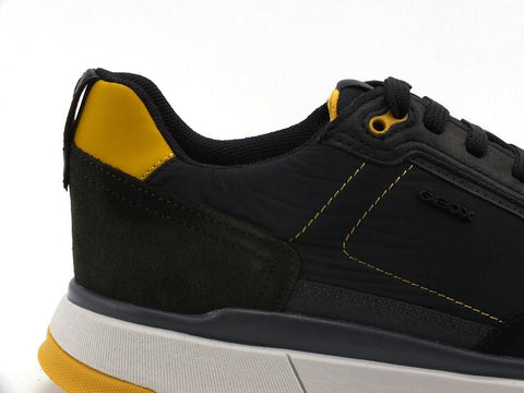 GEOX Sneaker Running Black Dark Yellow U16DQA022FUC9241 - Sandrini Calzature e Abbigliamento