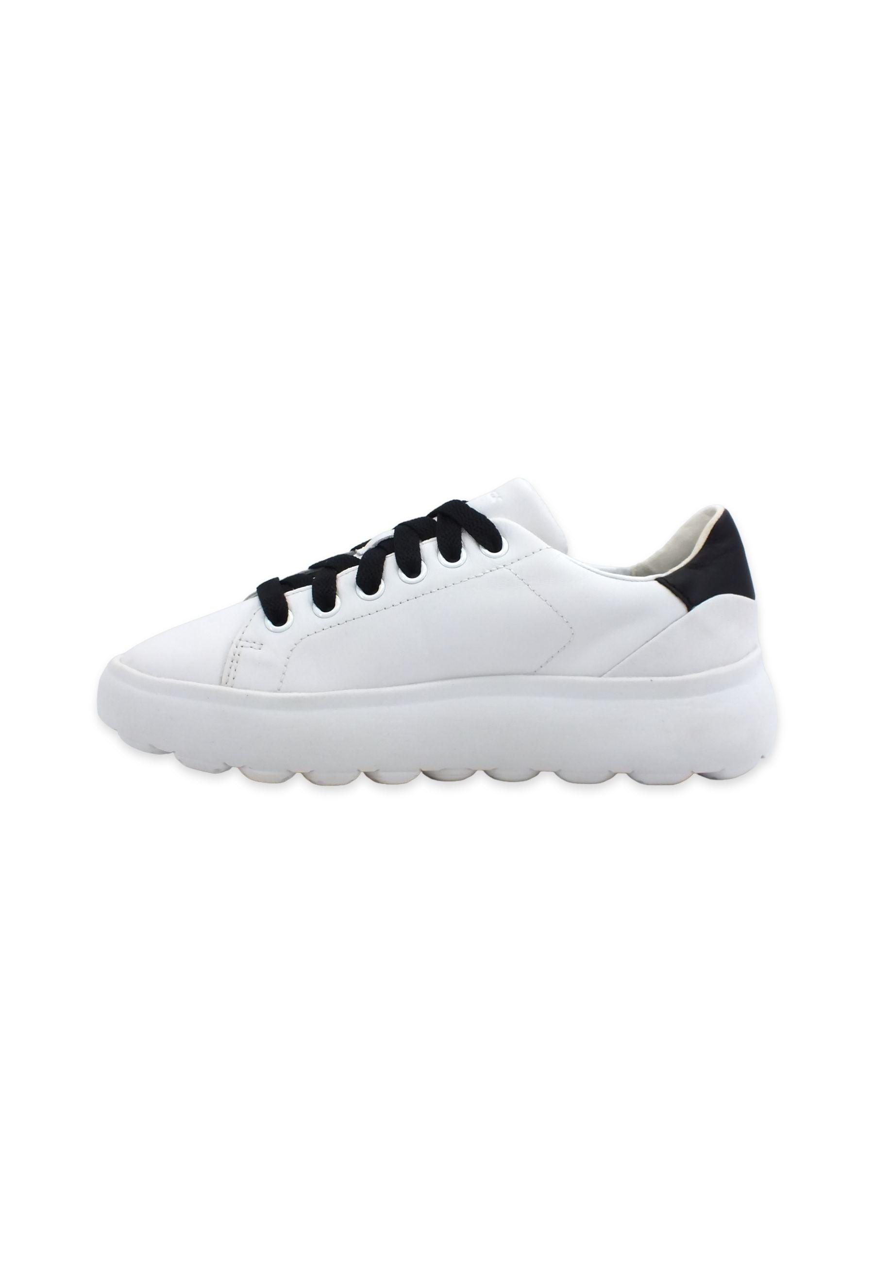 GEOX Spherica Sneaker Donna White Black D35TCB00085C0404 - Sandrini Calzature e Abbigliamento