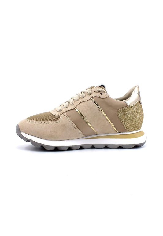 GEOX Spherica V Series Sneaker Donna Taupe Gold D26F4A022FUCH62L - Sandrini Calzature e Abbigliamento