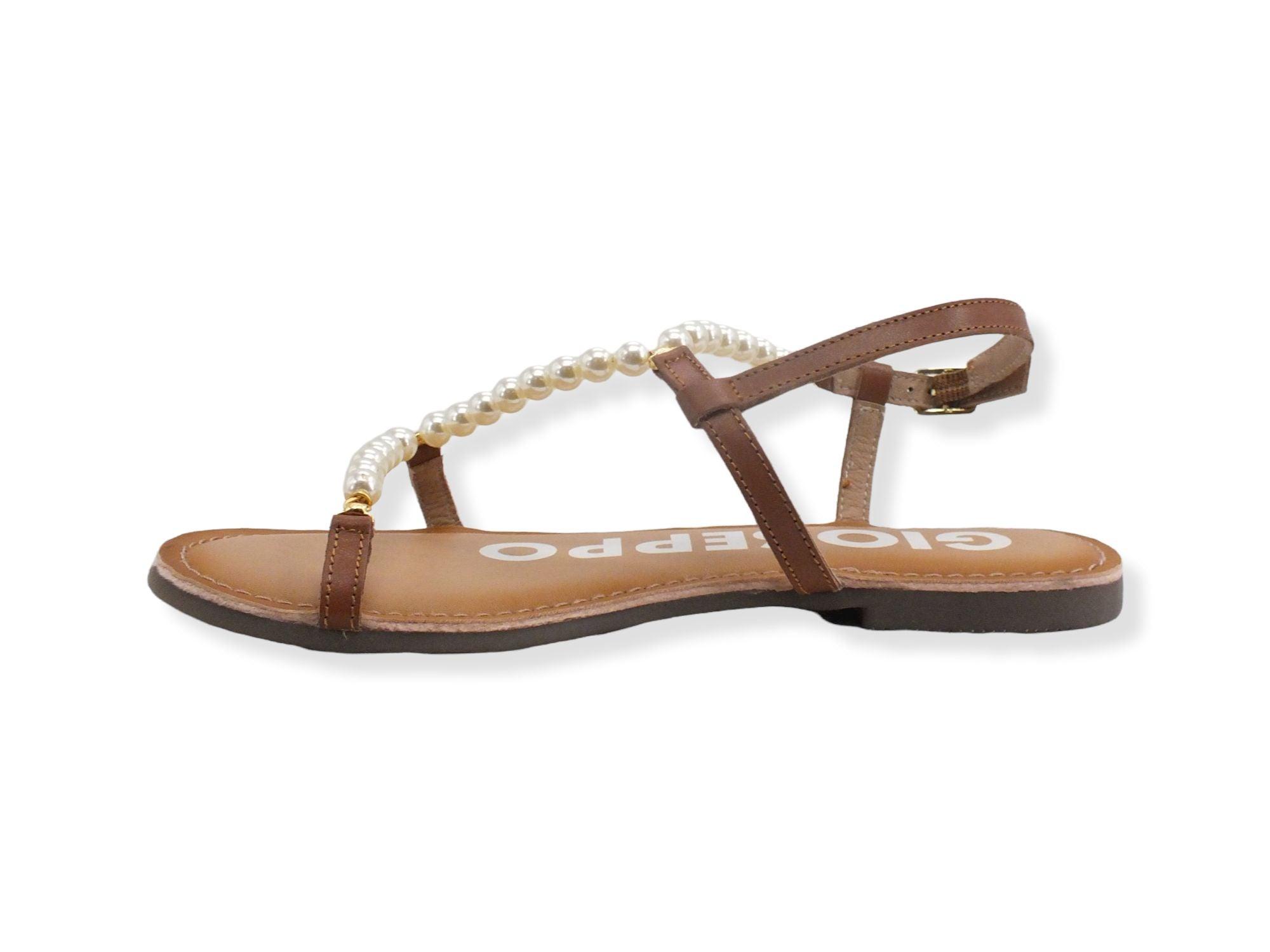 GIOSEPPO Arion Sandalo Listini Perle Marrone Tan 95973 - Sandrini Calzature e Abbigliamento