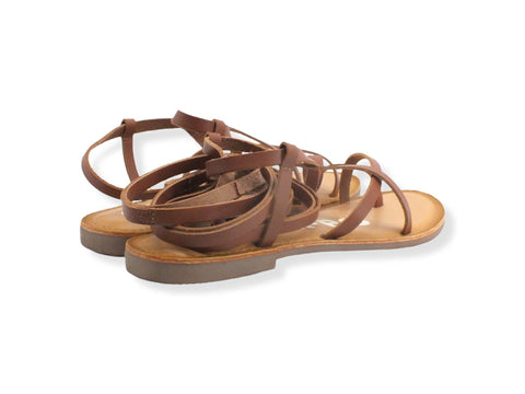 GIOSEPPO Claverack Sandalo Gladiator Infradito Marrone Tan 58494 - Sandrini Calzature e Abbigliamento
