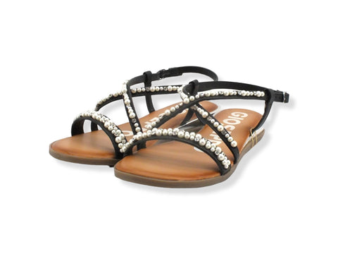 GIOSEPPO Jenne Sandalo Listini Strass Black 65929 - Sandrini Calzature e Abbigliamento