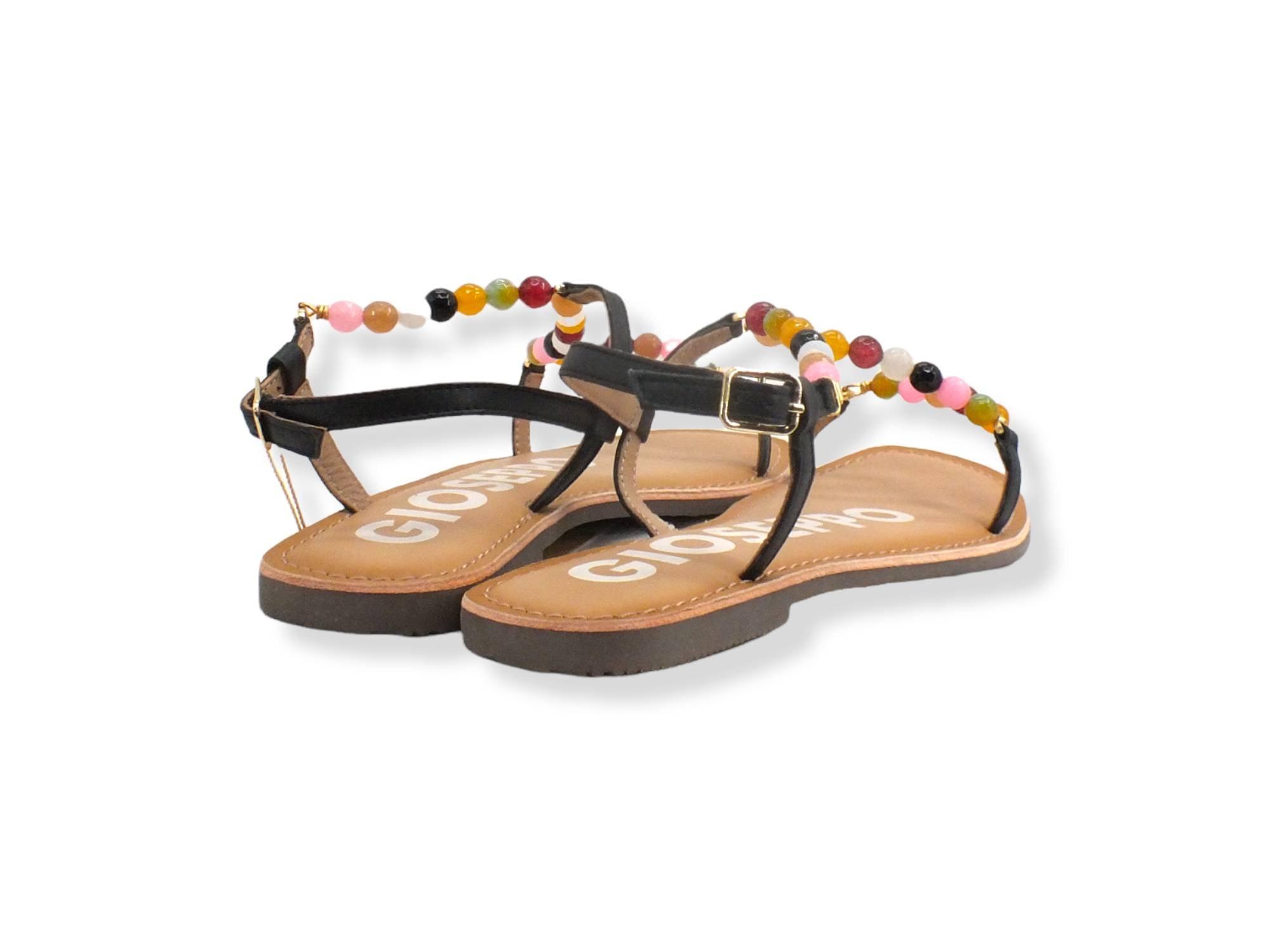 GIOSEPPO Jussara Sandalo Listini Perle Black 65977 - Sandrini Calzature e Abbigliamento