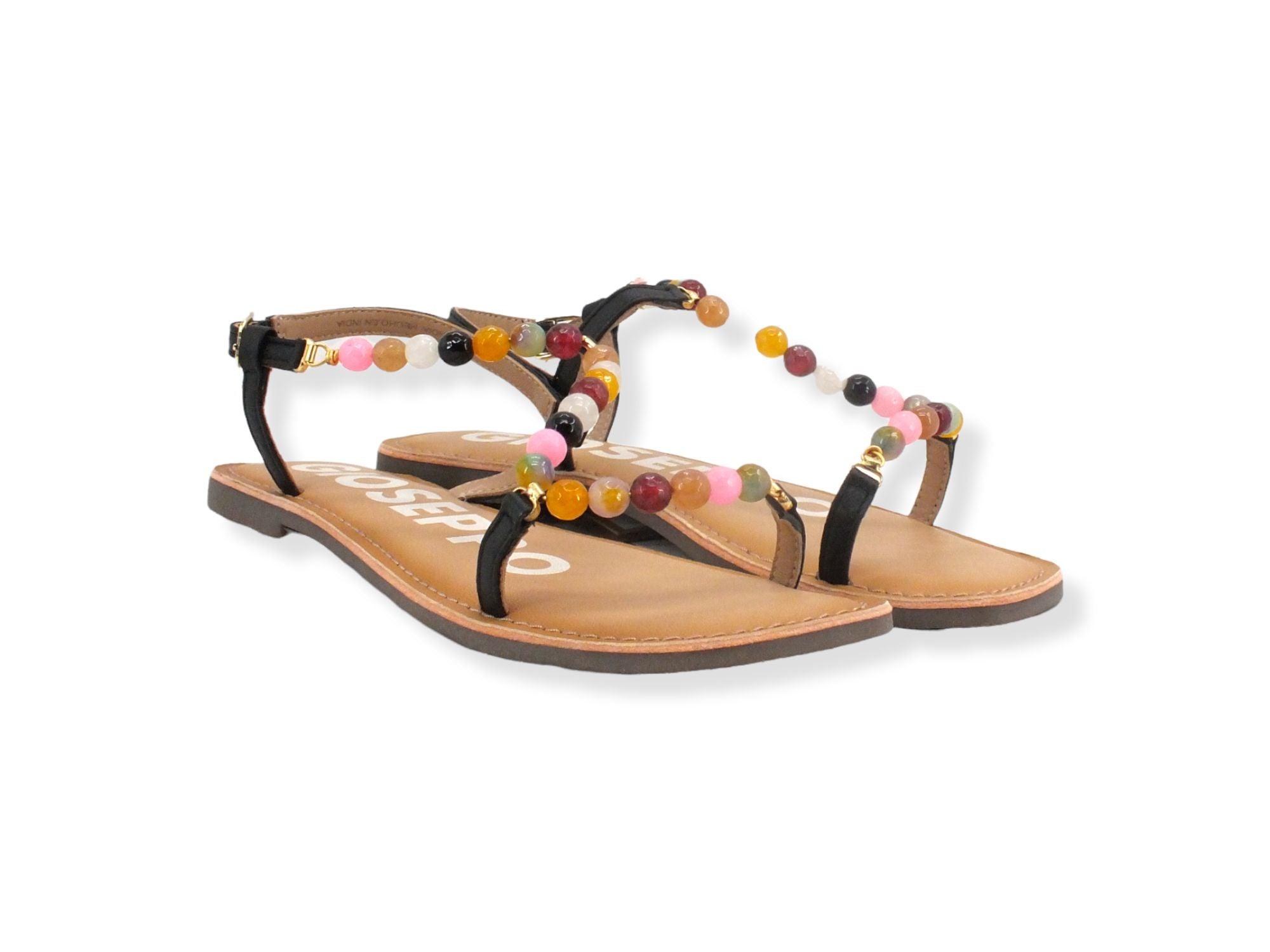 GIOSEPPO Jussara Sandalo Listini Perle Black 65977 - Sandrini Calzature e Abbigliamento