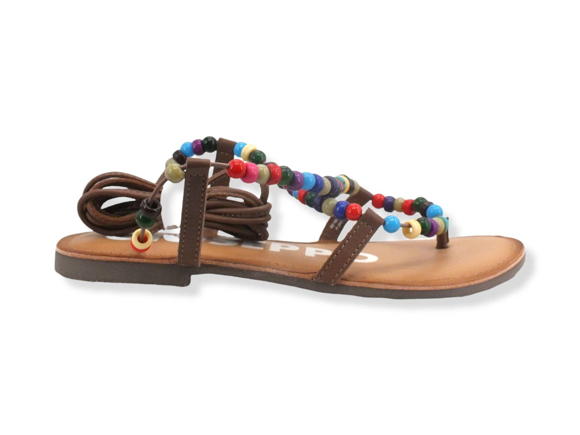 GIOSEPPO Laconi Sandalo Infradito Gladiator Perle Multi 66032 - Sandrini Calzature e Abbigliamento