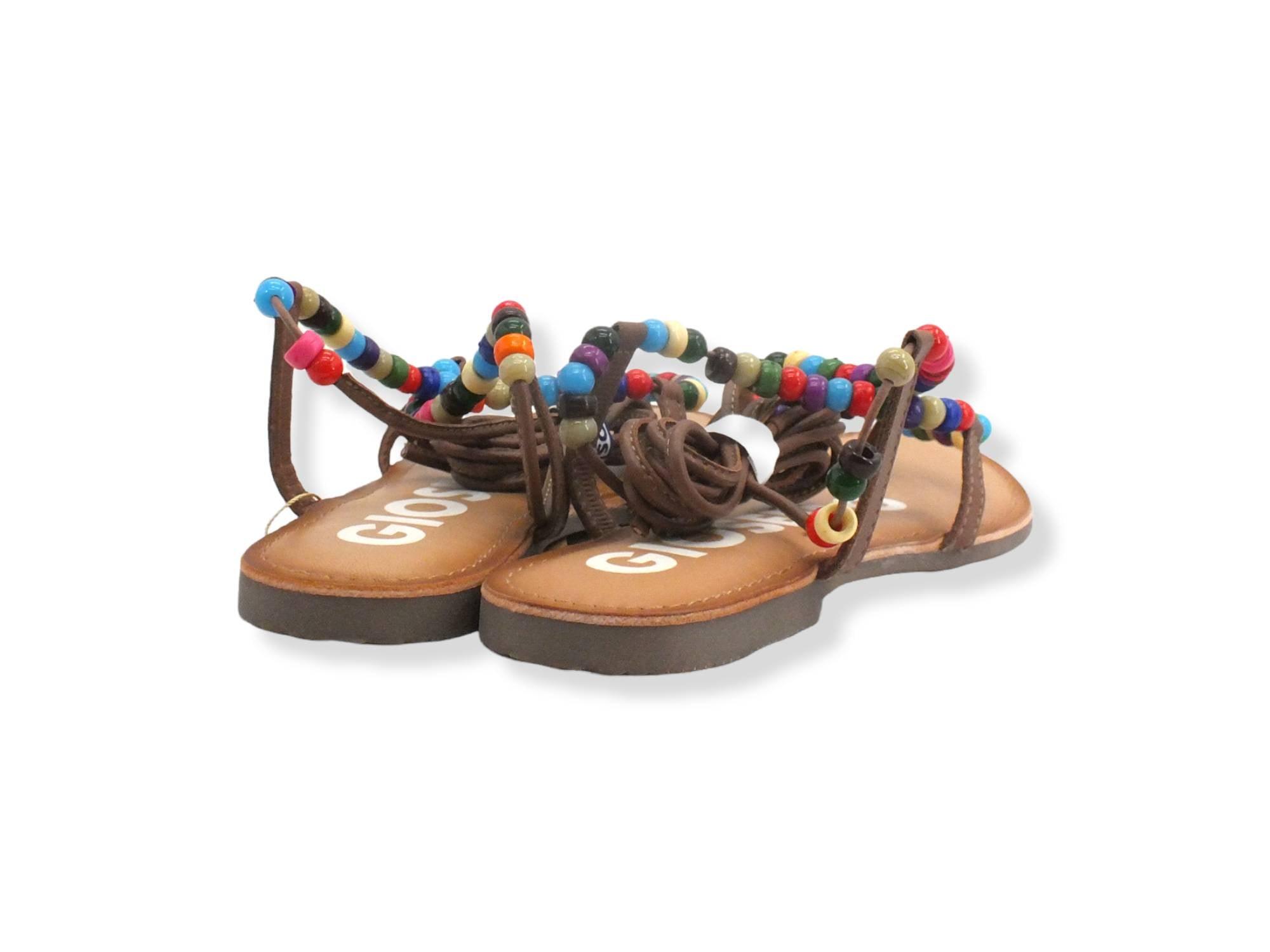 GIOSEPPO Laconi Sandalo Infradito Gladiator Perle Multi 66032 - Sandrini Calzature e Abbigliamento