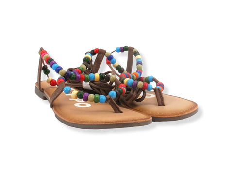 GIOSEPPO Laconi Sandalo Infradito Gladiator Perle Multi 66032 - Sandrini Calzature e Abbigliamento