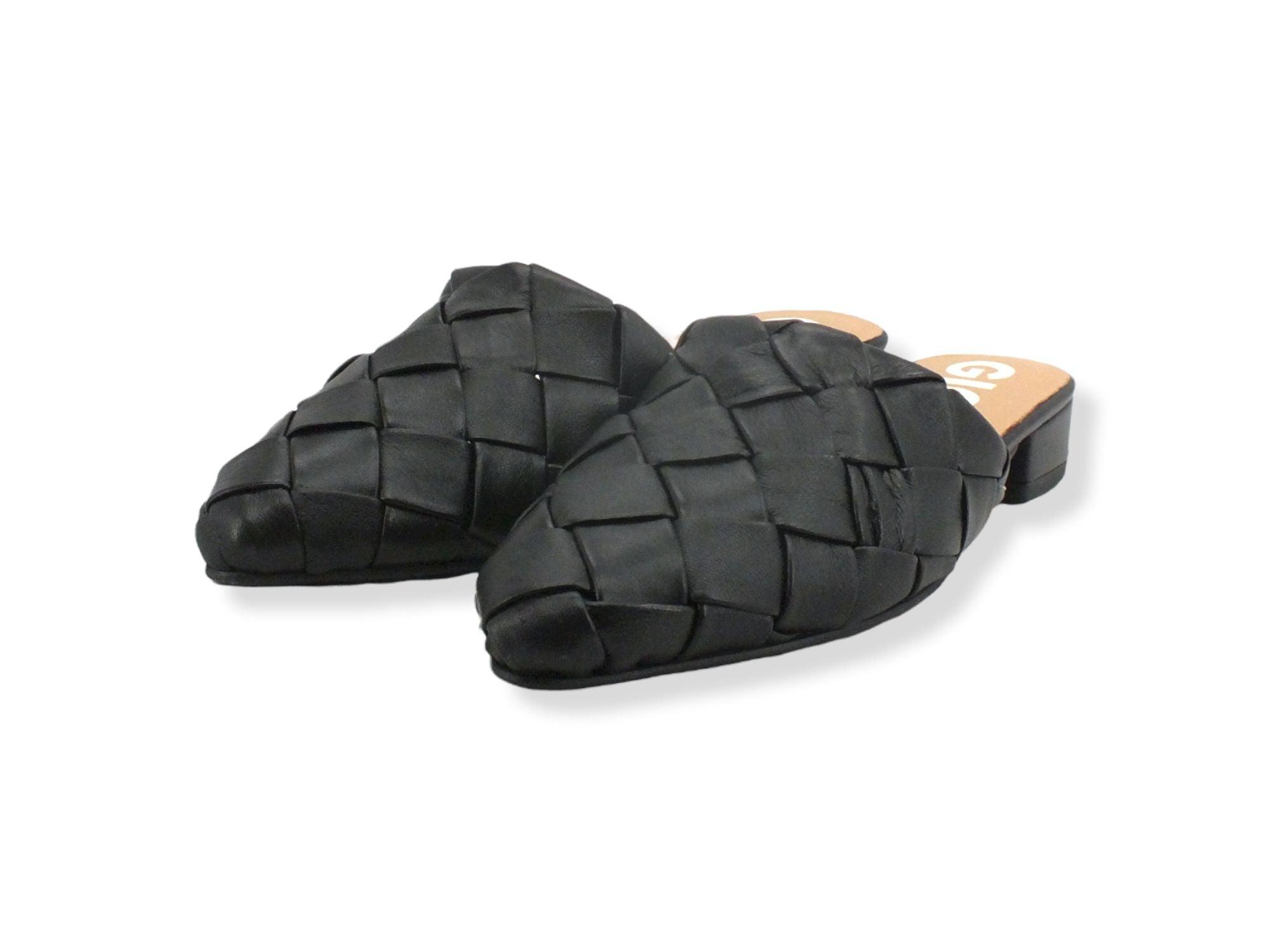 GIOSEPPO Lika Ciabatta Sabot Intreccio Black 65064 - Sandrini Calzature e Abbigliamento