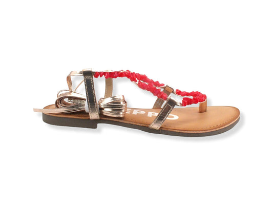 GIOSEPPO Lisieux Sandalo Infradito Gladiator Listini Stones Red 66036 - Sandrini Calzature e Abbigliamento