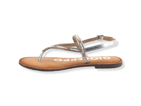 GIOSEPPO Sullana Sandalo Infradito Perline Strass Silver 65934 - Sandrini Calzature e Abbigliamento