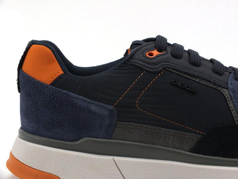 GOEX Sneaker Running Suede Bicolor Navy Orange U16DQA022FUC0659 - Sandrini Calzature e Abbigliamento