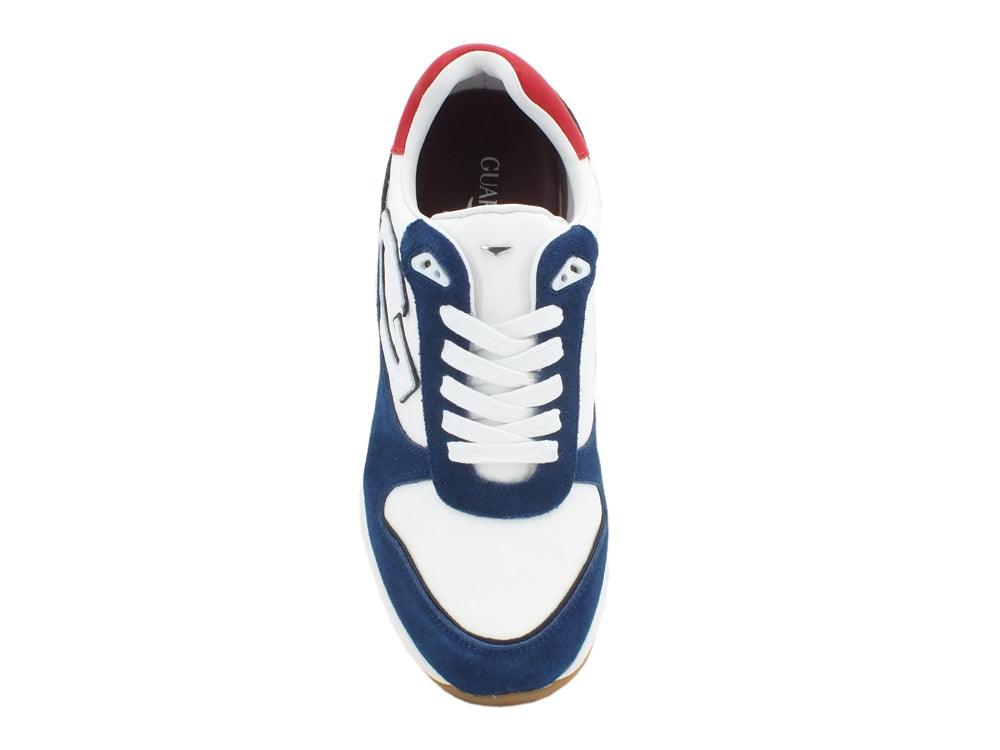 GUARDIANI Fresno 010 Sneakers White Blue AGU101014 - Sandrini Calzature e Abbigliamento