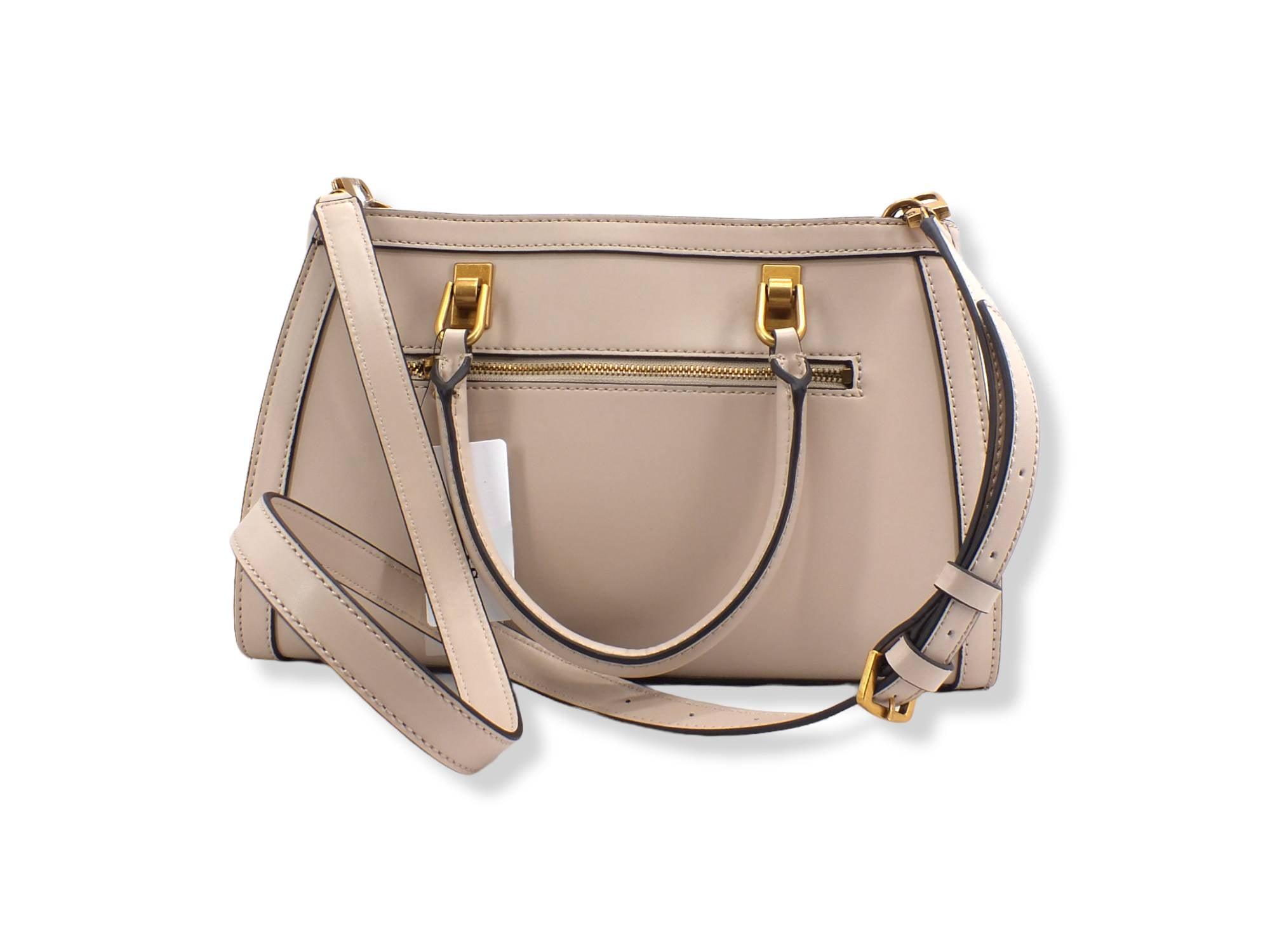 GUESS Abey Satchel Logo Borsa Tracolla Beige Light Rum VB855806 - Sandrini Calzature e Abbigliamento