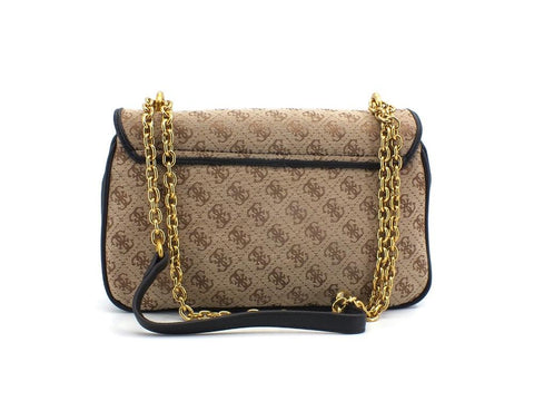 GUESS Aileen Shoulder Strap Borsa Tracolla Catena Brown Black HWAILEP1444 - Sandrini Calzature e Abbigliamento