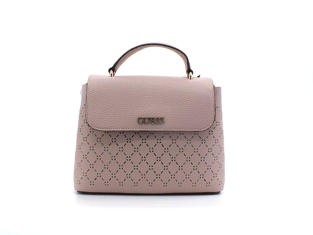 GUESS Amara Borsa Top Handle Trafori Beige Biscuit XG849318 - Sandrini Calzature e Abbigliamento