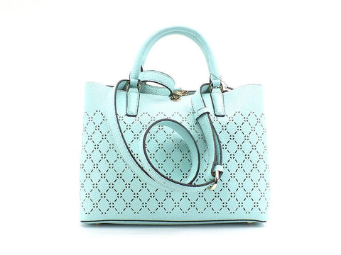 GUESS Amara Satchel Borsa Traforata Azzurro Surf XG849306 - Sandrini Calzature e Abbigliamento