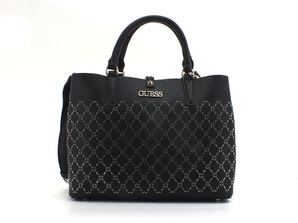 GUESS Amara Satchel Borsa Traforata Black XG849306 - Sandrini Calzature e Abbigliamento