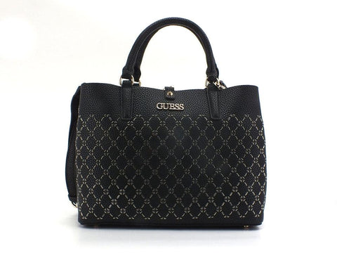 GUESS Amara Satchel Borsa Traforata Black XG849306 - Sandrini Calzature e Abbigliamento