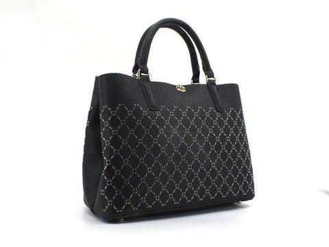 GUESS Amara Satchel Borsa Traforata Black XG849306 - Sandrini Calzature e Abbigliamento