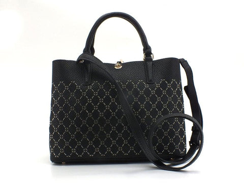 GUESS Amara Satchel Borsa Traforata Black XG849306 - Sandrini Calzature e Abbigliamento