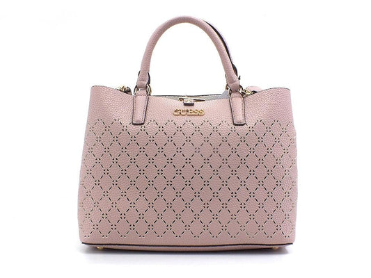 GUESS Amara Satchel Borsa Traforata Rosa Biscuit XG849306 - Sandrini Calzature e Abbigliamento