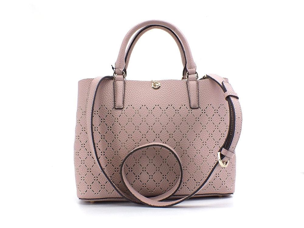 GUESS Amara Satchel Borsa Traforata Rosa Biscuit XG849306 - Sandrini Calzature e Abbigliamento