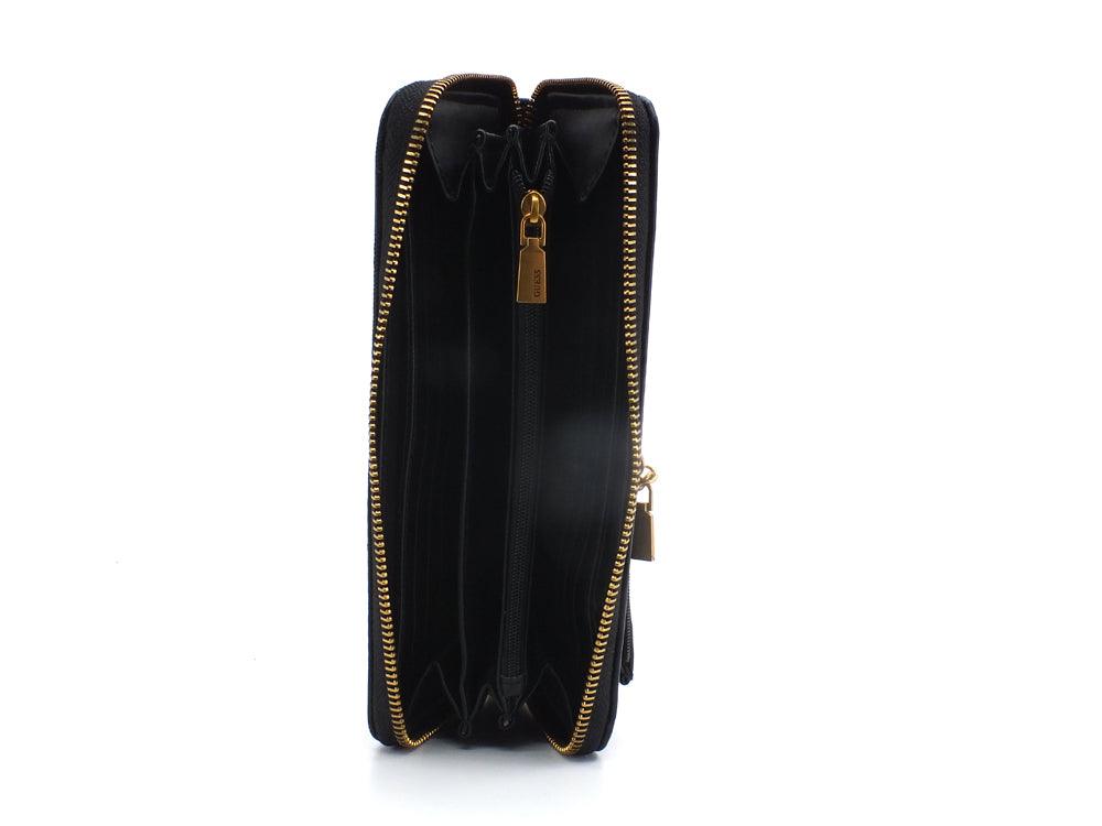 GUESS Atene Slg Portafoglio Zip Aorund Black XA841946 - Sandrini Calzature e Abbigliamento