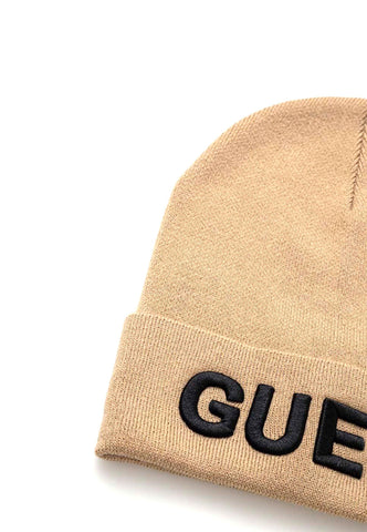 GUESS Beanie Berretta Uomo Beige Black AM5027POL01 - Sandrini Calzature e Abbigliamento