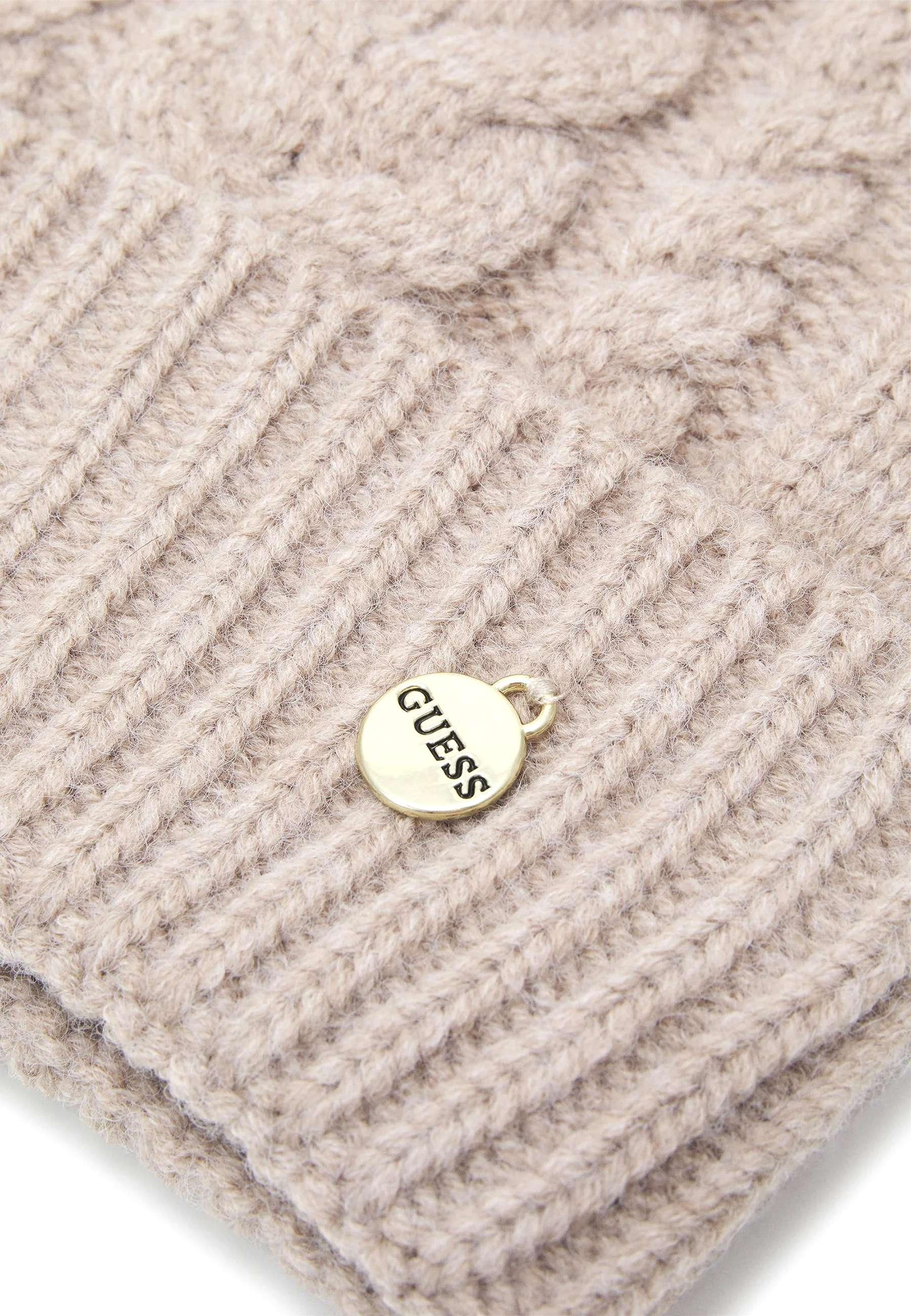 GUESS Berretta Lana Pon Pon Donna Light Grey AW9034POL01 - Sandrini Calzature e Abbigliamento