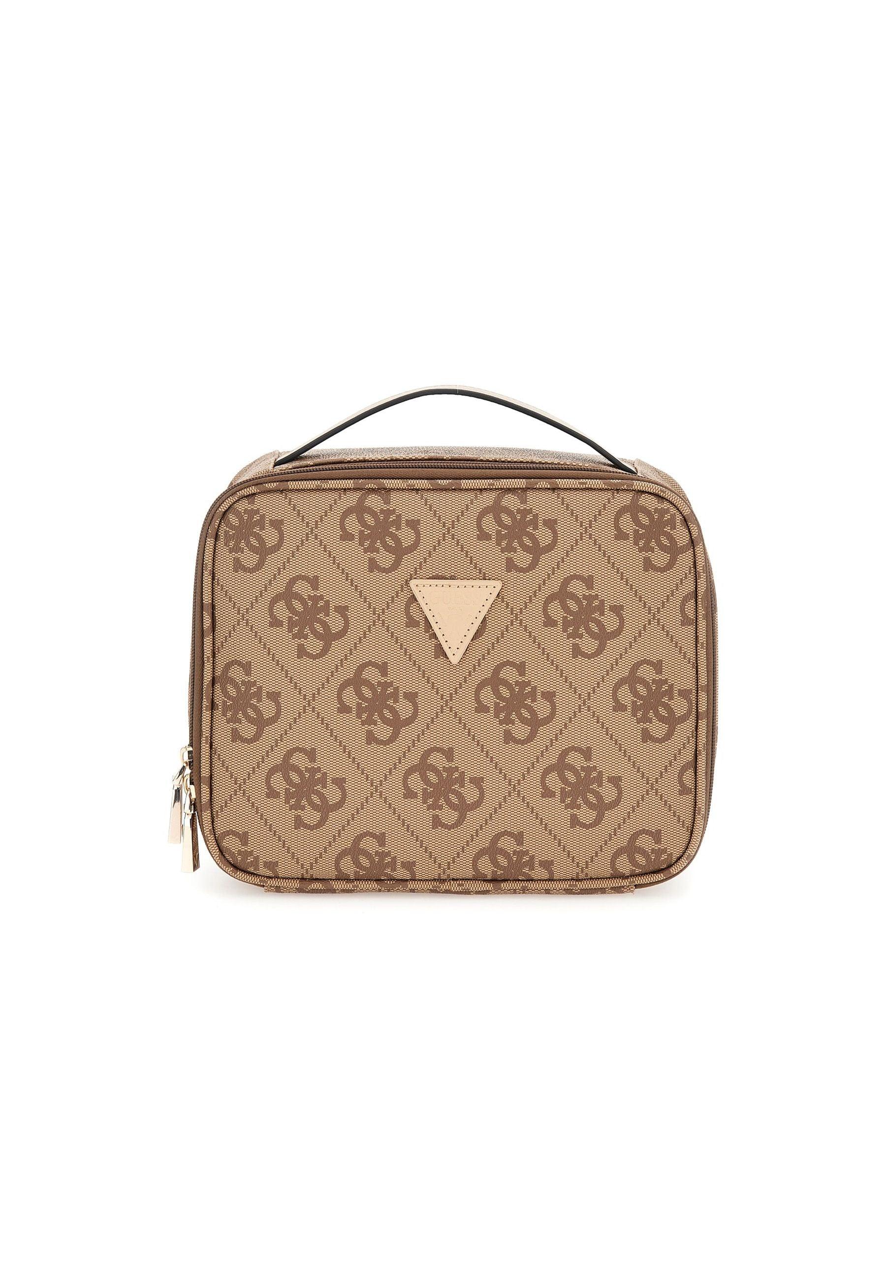 GUESS Berta Borsa Beauty Case Latte Logo Brown B8688045 - Sandrini Calzature e Abbigliamento