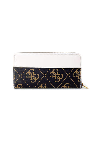 GUESS Berta Cheque Portafoglio Donna Brown Logo Stone SB868863 - Sandrini Calzature e Abbigliamento