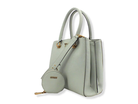 GUESS Borsa Tracolla Alexie Satchel Logo Verde Sage VB841606 - Sandrini Calzature e Abbigliamento