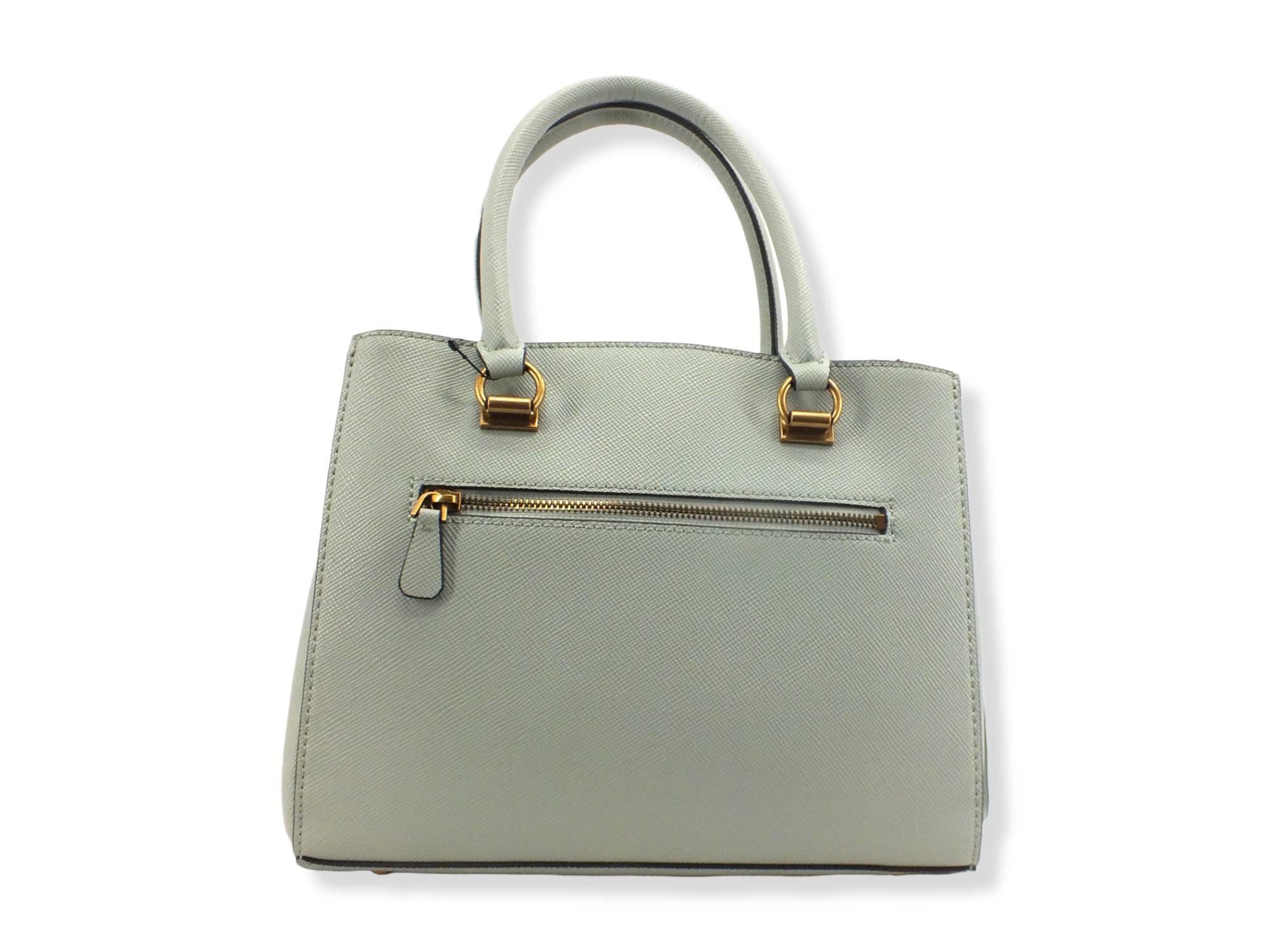 GUESS Borsa Tracolla Alexie Satchel Logo Verde Sage VB841606 - Sandrini Calzature e Abbigliamento