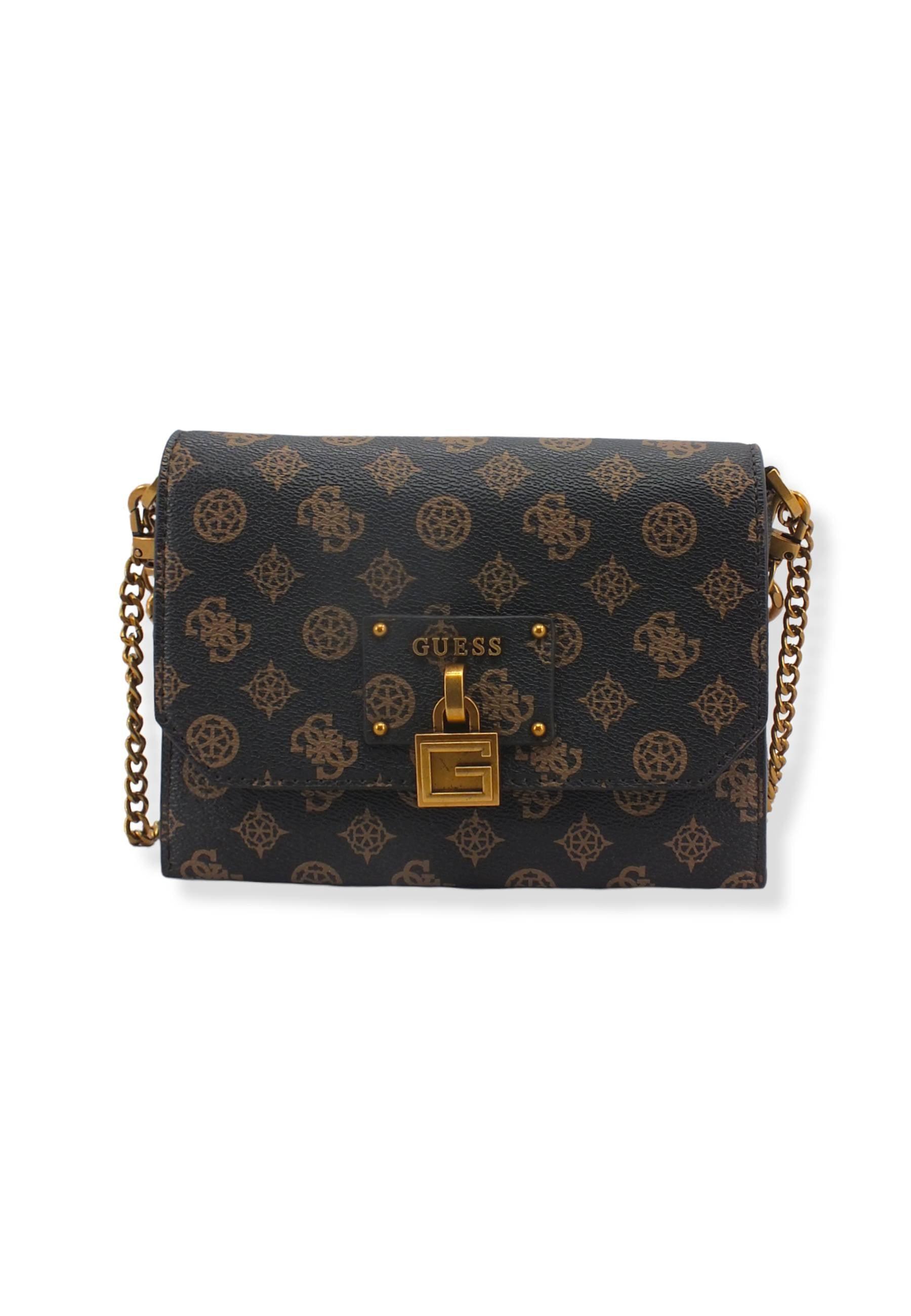 GUESS Borsa Tracolla Centre Stage Crossbody Marrone Mocha Logo PB850478 - Sandrini Calzature e Abbigliamento