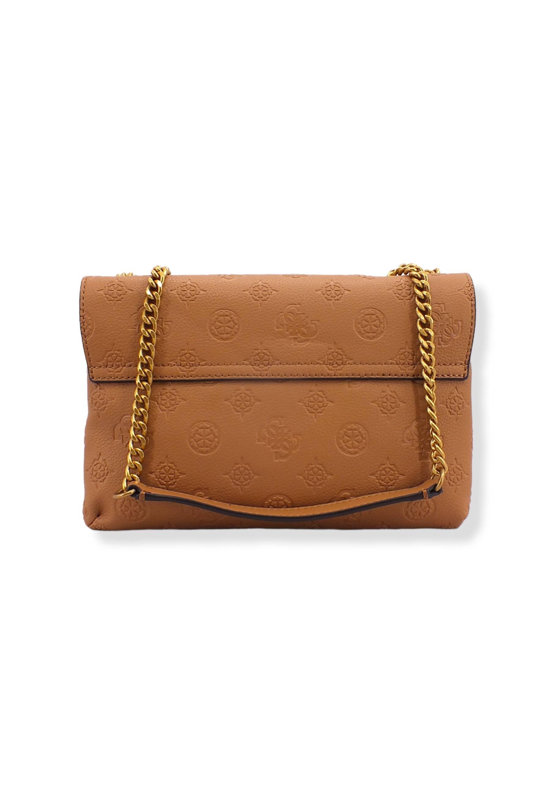 GUESS Borsa Tracolla Helania Crossbody Marrone Caramel PB840321 - Sandrini Calzature e Abbigliamento