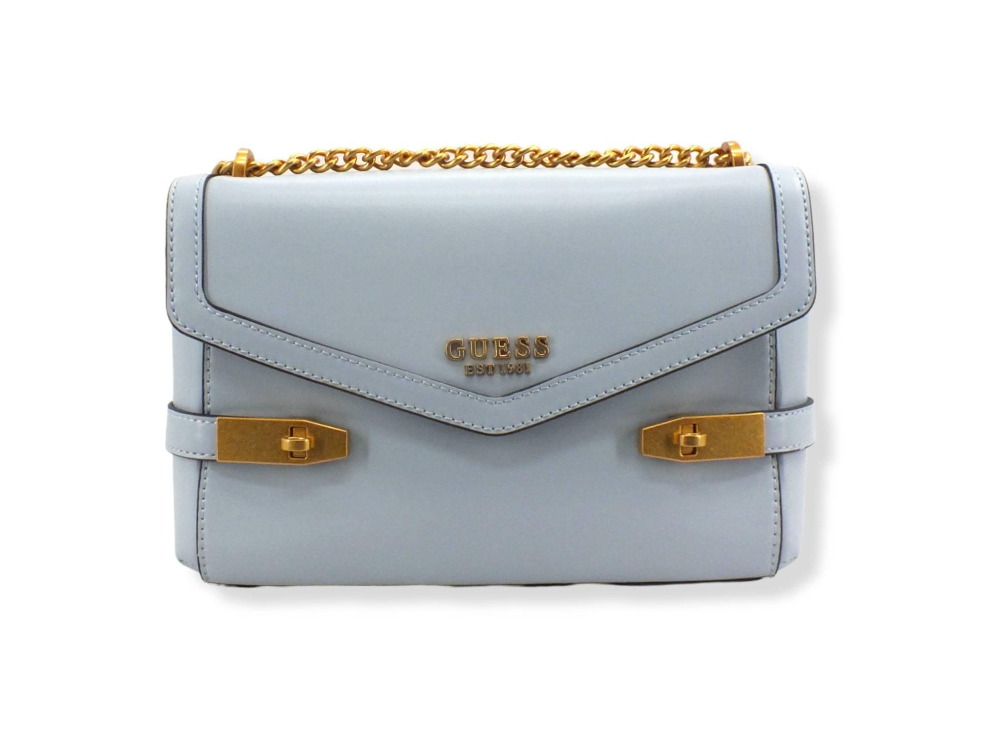 GUESS Borsa Tracolla Zadie Crossbody Flap Azzurro Pale Cloud VA841519 - Sandrini Calzature e Abbigliamento