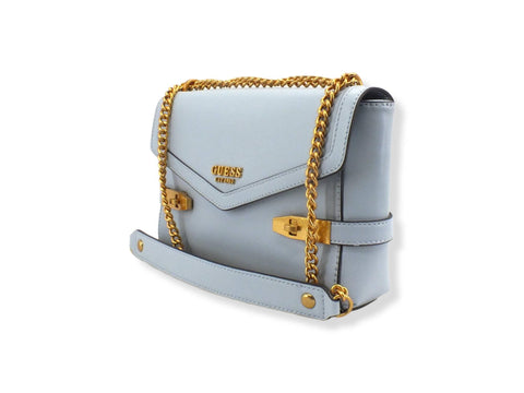 GUESS Borsa Tracolla Zadie Crossbody Flap Azzurro Pale Cloud VA841519 - Sandrini Calzature e Abbigliamento