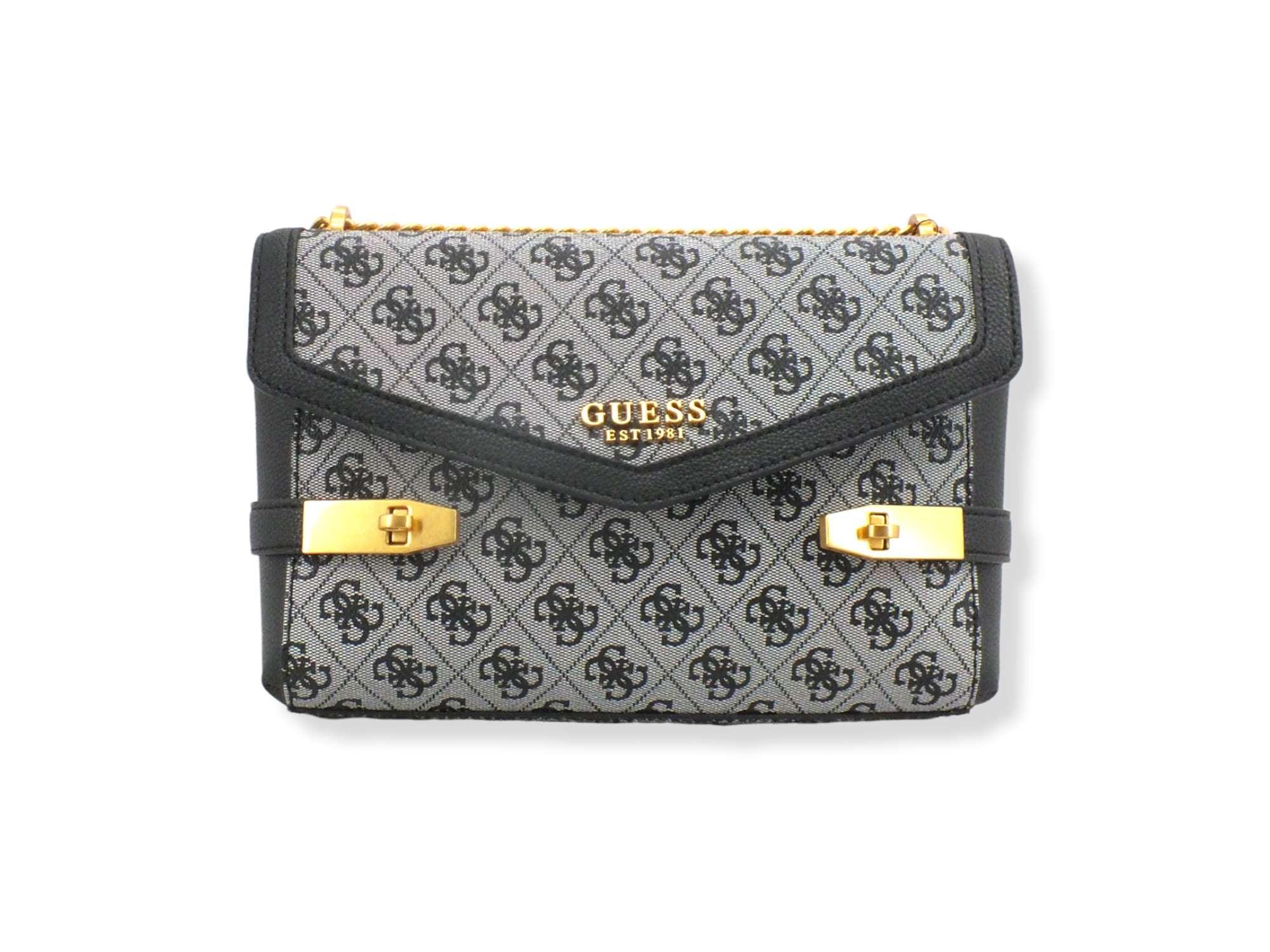GUESS Borsa Tracolla Zadie Loghi Black Logo SA839619 - Sandrini Calzature e Abbigliamento