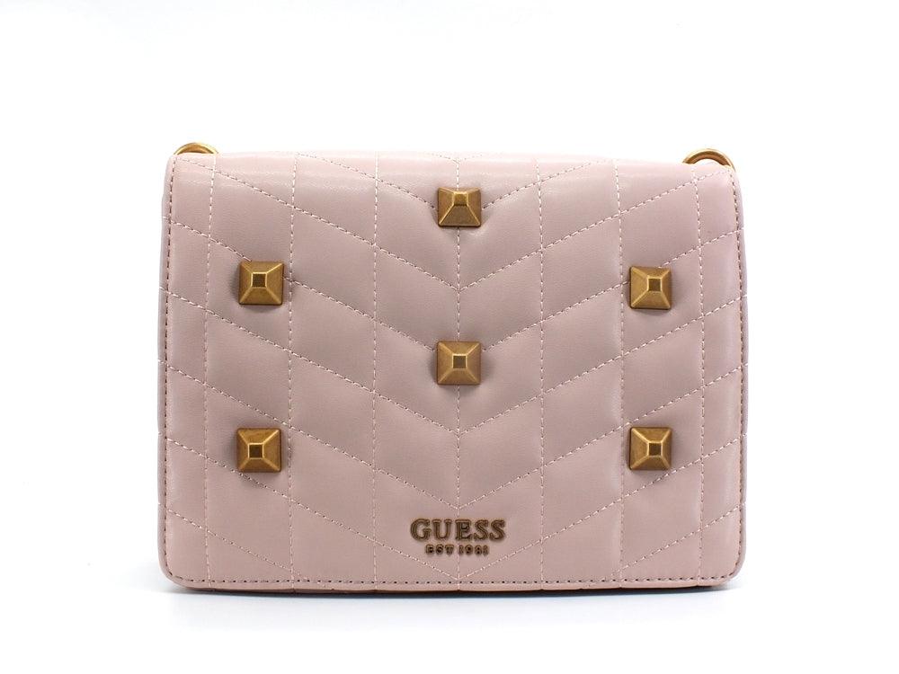 GUESS Brera Borsa Crossbody Tracolla Borchie Rosa Almond QB840419 - Sandrini Calzature e Abbigliamento